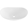 Oval Vessel Sink, 23.3" x 14.2" Bathroom Vessel Sink Bowl Countertop, White Ceramic Bathroom Sinks Above Counter, Bowl Sink with Modern Style